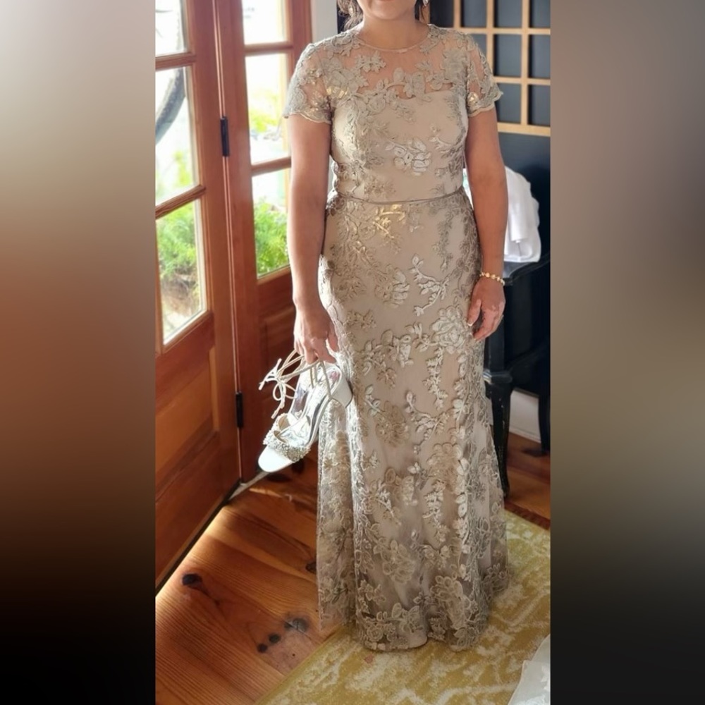 Grey embroidered dress